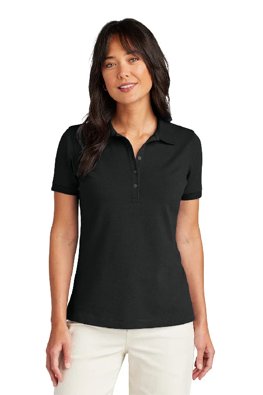 Women’s denim button-up shirts for casual chic -Brooks Brothers Womens Short Sleeve Polo Shirt - Deep Black - New