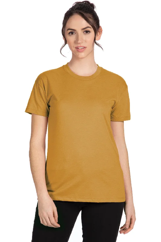 Women’s satin tops for luxurious touch -Next Level Womens Relaxed CVC Short Sleeve Crewneck T-Shirt - Antique Gold