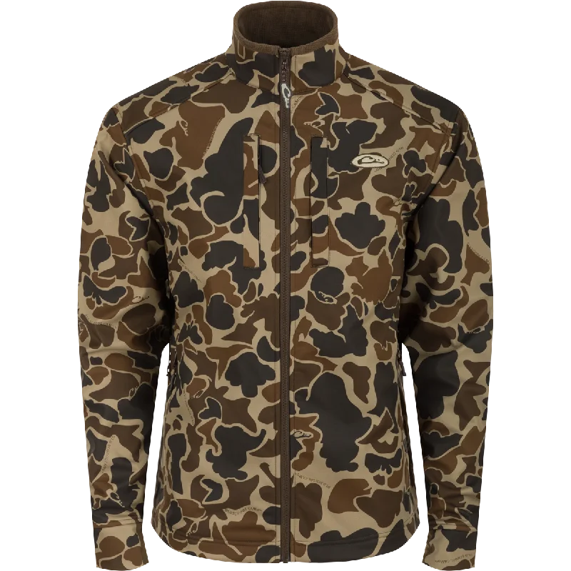 Women’s warm jackets for fall and winter -Camo Windproof Softshell Jacket