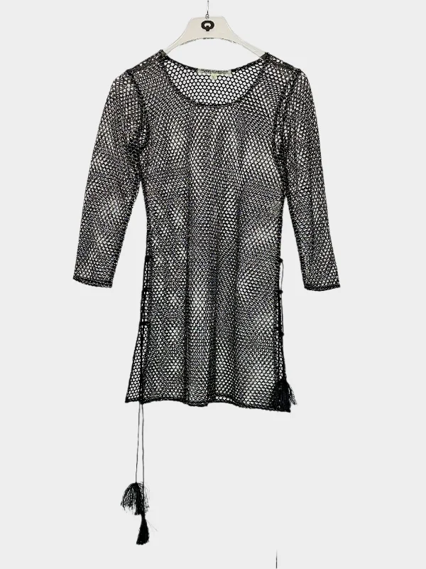 Women’s printed blouse tops for fun outfits -Knitted Lamè Top