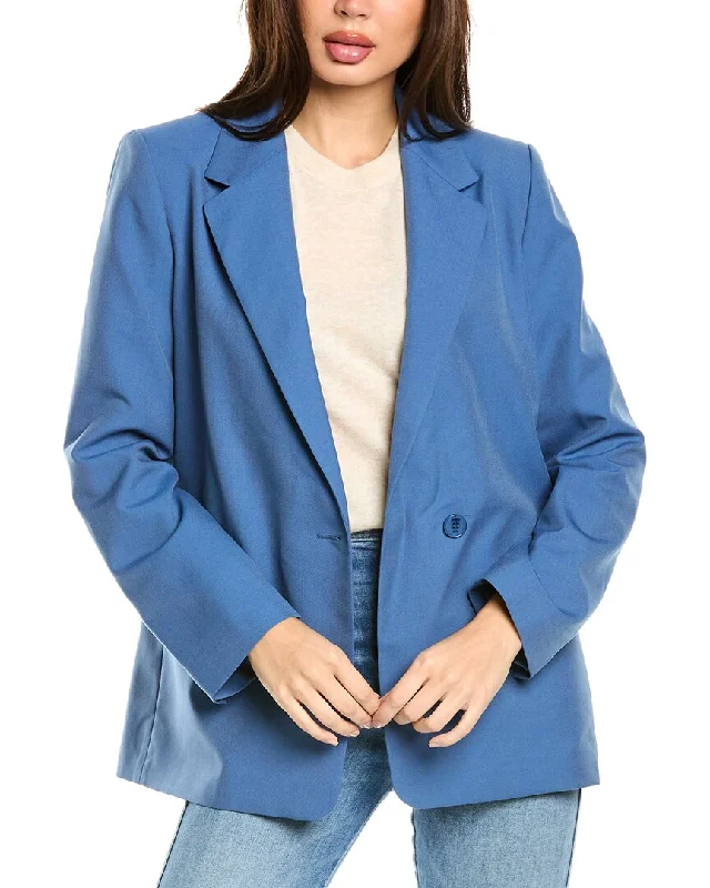 Women’s zippered fleece jackets for warmth -Maje Wool-Blend Suit Blazer