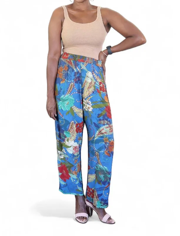 Women’s linen pants for lightweight summer wear -Teebee Reversible Tiana Pant In Multi