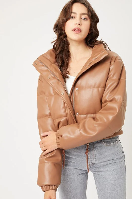 Women’s bomber jackets for casual chic -COCOA PUFFER JACKET