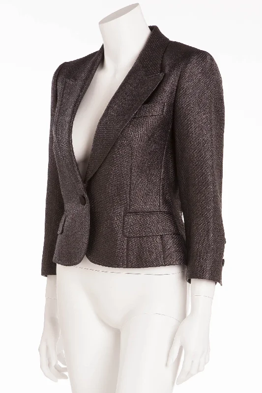 Women’s travel jackets for practical fashion -Dolce & Gabbana - Black  3/4 Sleeve Blazer - IT 42