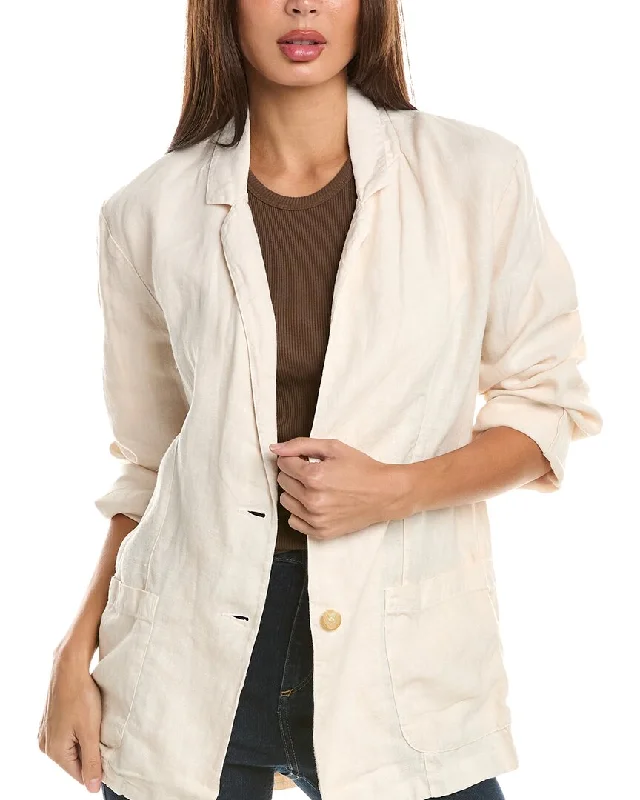 Women’s casual zip-up jackets for everyday wear -Velvet by Graham & Spencer Cassie Linen Blazer