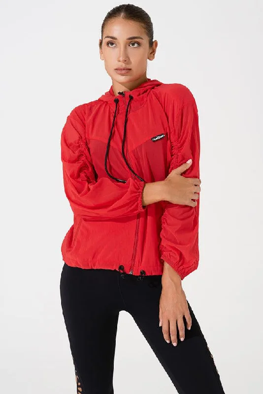 Women’s cocoon jackets for oversized look -Valencia Jacket - Red