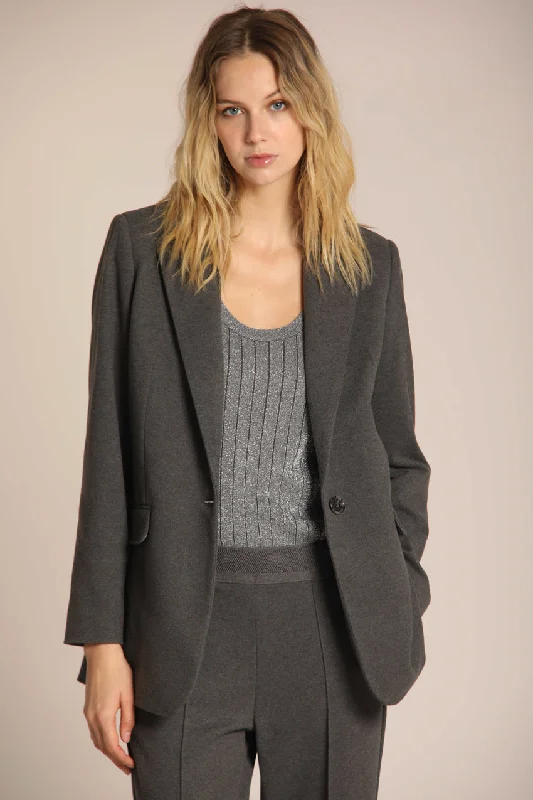 Women’s lightweight trench coats for warm weather -Irene blazer donna lungo in jersey