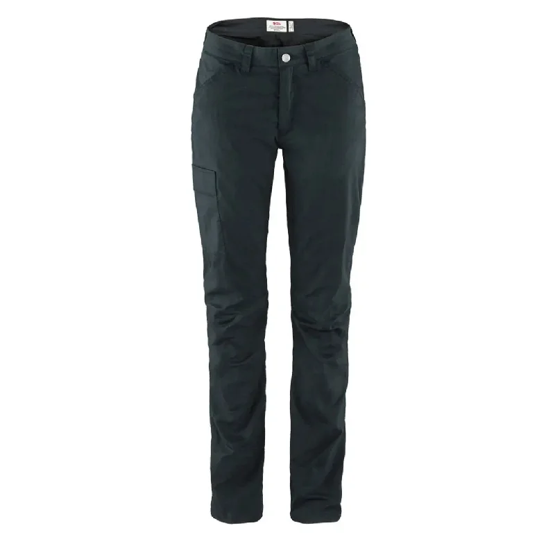 Women’s distressed jeans for casual style -Fjallraven Womens Vardag Lite Trousers Dark Navy