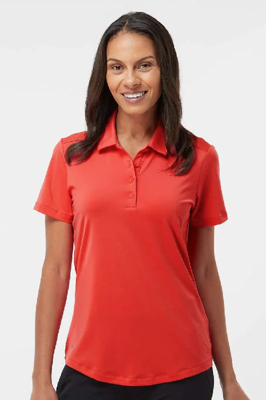 Women’s silk tops for elegant feel -Adidas Womens Ultimate Moisture Wicking Short Sleeve Polo Shirt - Real Coral