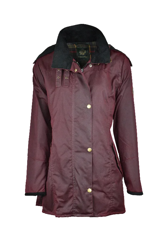 Women’s vintage jackets for retro fashion -W02 - Women's Olivia Waxed Jacket - PLUM