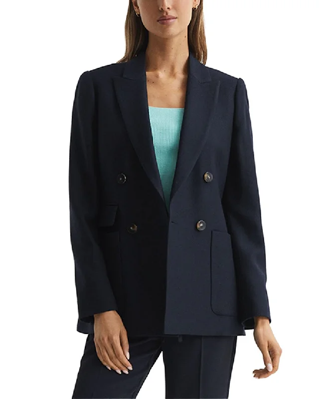 Women’s slim-fit jackets for tailored look -Reiss Larsson Wool-Blend Blazer