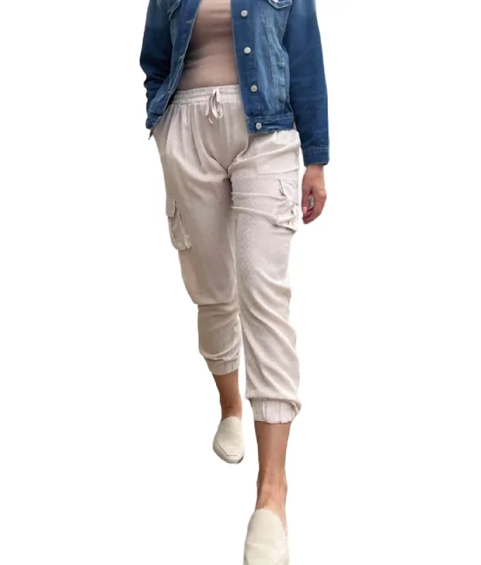 Women’s overalls pants for playful fashion -Milo Jogger Pant In Cream