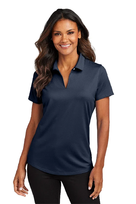 Women’s tunic tops for casual comfort -Port Authority Womens City Easy Care Moisture Wicking Short Sleeve Polo Shirt - River Navy Blue - New