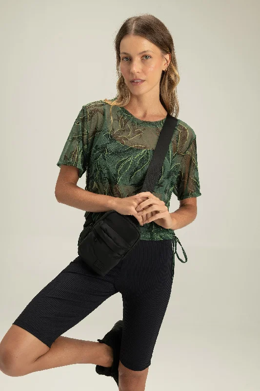 Women’s casual tops for everyday wear -Jungle Tie T-Shirt