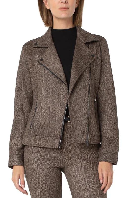 Women’s quilted coats for modern look -Moto Jacket