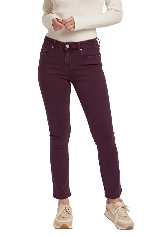 Women’s overalls pants for playful fashion -Mid Rise Blaire Straight Leg Jeans In Morsaki