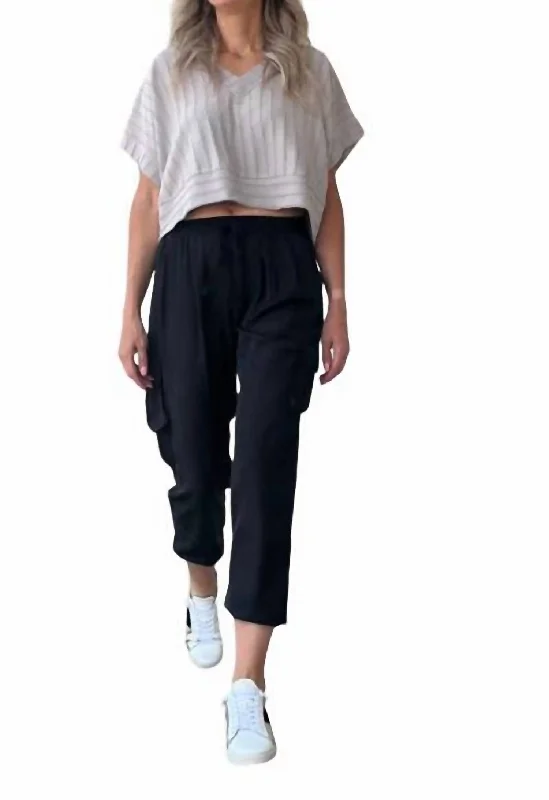 Women’s tuxedo pants for formal fashion -Milo Jogger Pant In Black