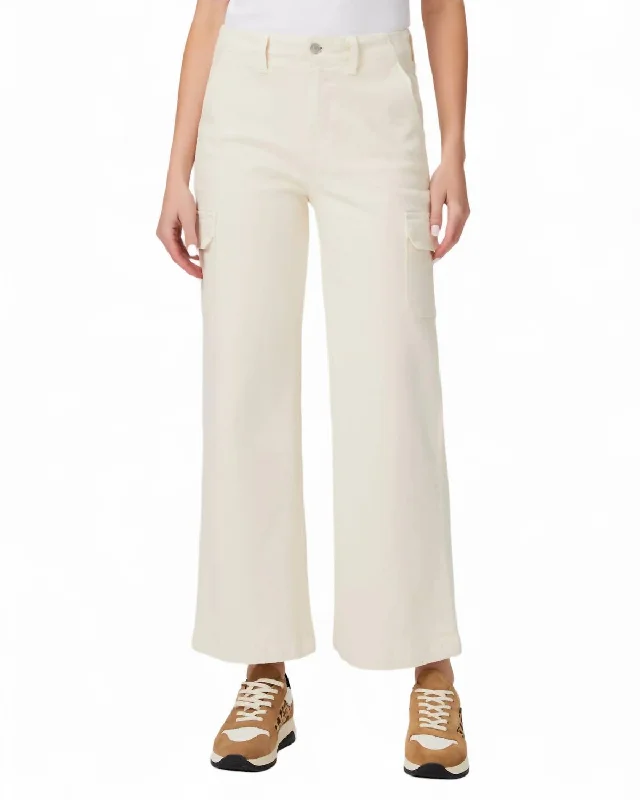 Women’s tapered pants for sleek silhouette -Carly Cargo Pant In Quartz Sand