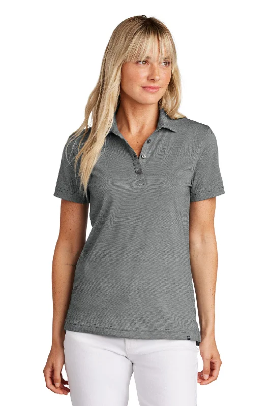 Women’s embroidered tops for detailed elegance -TravisMathew Womens Sunnyvale Wrinkle Resistant Short Sleeve Polo Shirt - Heather Dark Grey - New