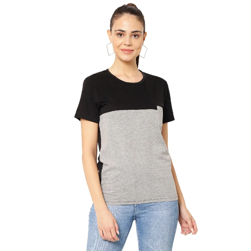 Women’s oversized tops for relaxed fit -Vimal Jonney Grey Color T-shirt For Women