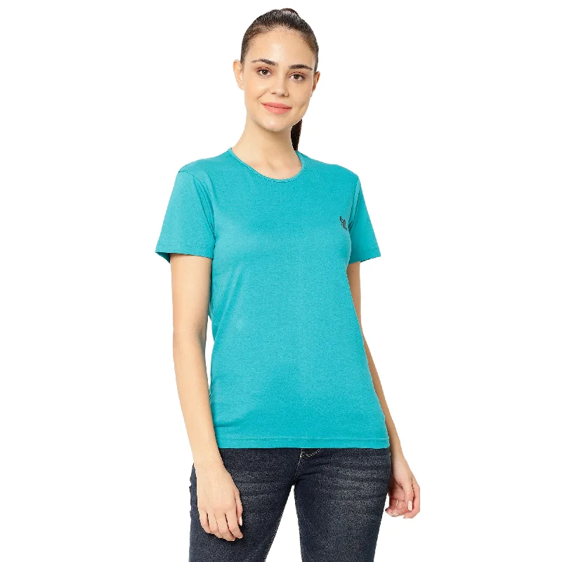 Women’s casual tops for everyday wear -Vimal Jonney Light Blue Color T-shirt For Women