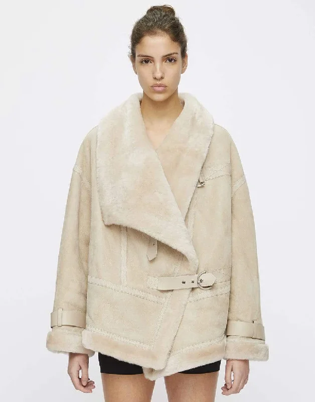 Women’s vintage jackets for retro fashion -Darling Shearling Coat