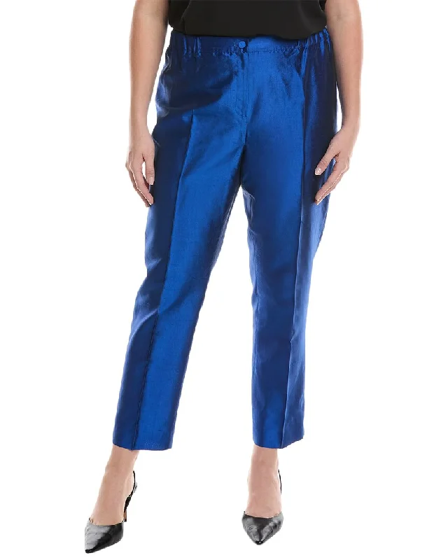 Women’s palazzo trousers for summer style -Marina Rinaldi Plus Raro Silk Trouser