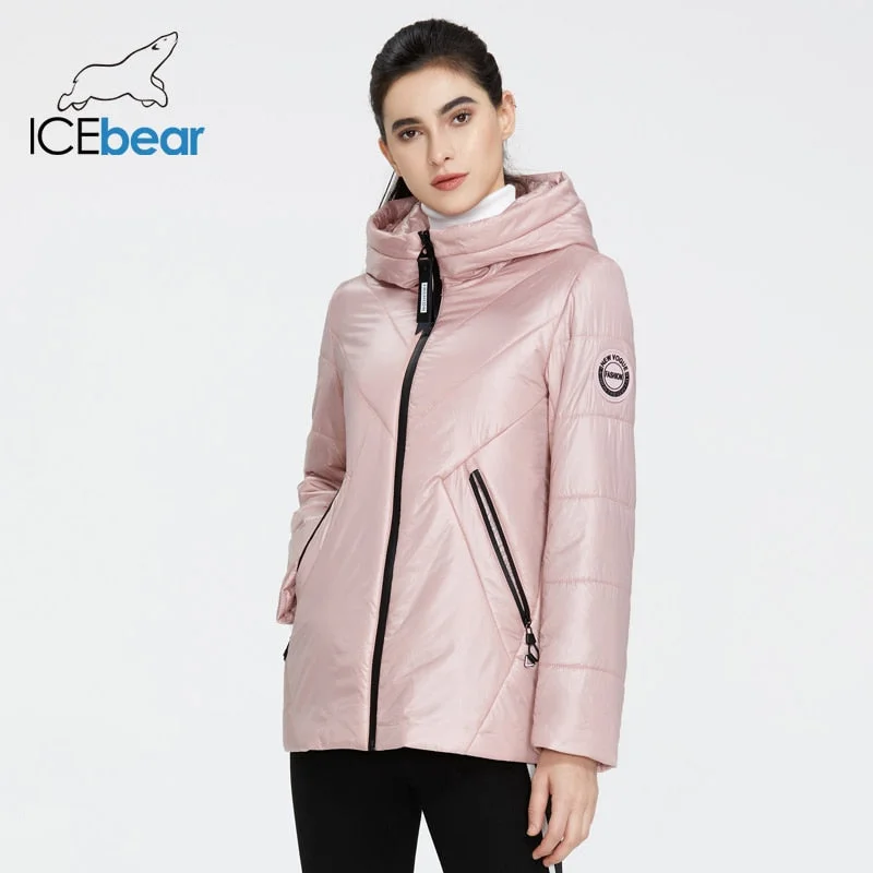 Women’s zippered fleece jackets for warmth -ICEbear 2020 New Women Jacket Women