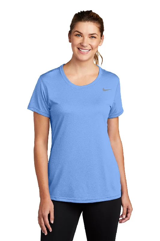 Women’s striped tops for nautical-inspired fashion -Nike Womens Team rLegend Dri-Fit Moisture Wicking Short Sleeve Crewneck T-Shirt - Valor Blue