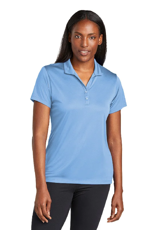 Women’s oversized graphic tees for bold fashion -Sport-Tek Womens Moisture Wicking Re-Compete Short Sleeve Polo Shirt - Carolina Blue - New