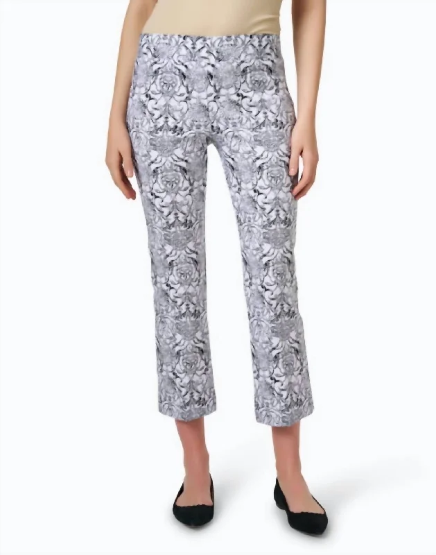 Women’s checked pants for classic pattern -Printmaker Pull On Pant In Black/white