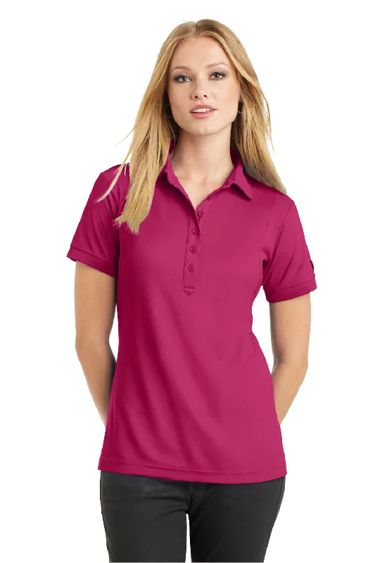 Women’s banded tops for structured fit -Ogio Womens Jewel Moisture Wicking Short Sleeve Polo Shirt - Crush Pink