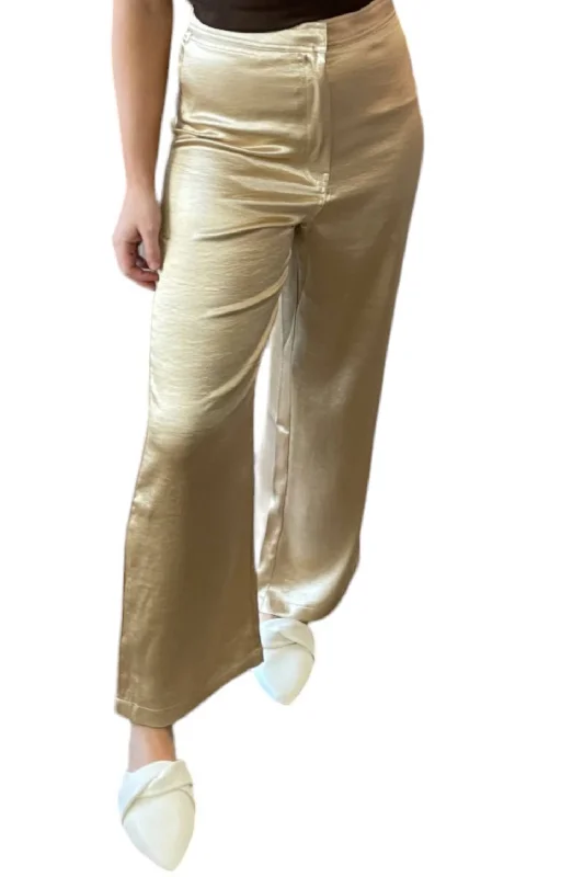 Women’s utility pants for functional fashion -Satin Pants In Champagne