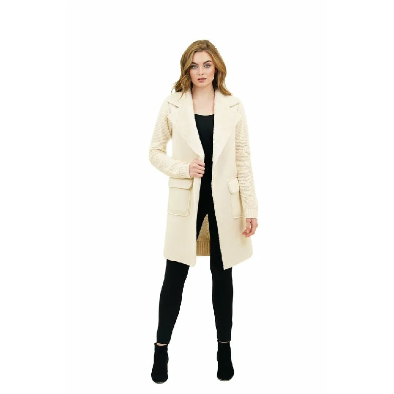 Women’s stylish fall jackets for layering in autumn -Harlow Faux Knit Jacket