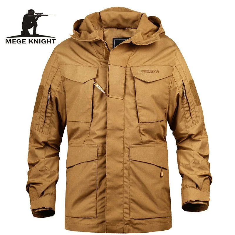 Women’s formal coat jackets for business attire -Mege Brand Men Tactical Clothing US Army M65 Military Field Jacket Trench Coats Hoodie Casaco Masculino Windbreaker Men Autumn