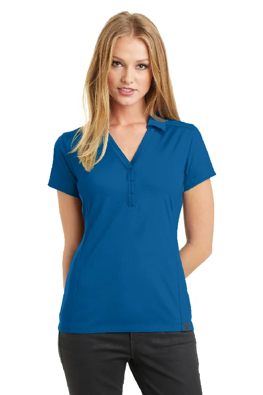 Women’s embellished tops for evening events -Ogio Womens Framework Moisture Wicking Short Sleeve Polo Shirt - Bolt Blue