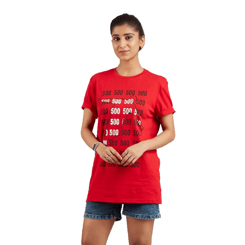 Women’s lace tops for feminine style -djbravo47 Women's Red- 500 Special Edition T-shirt