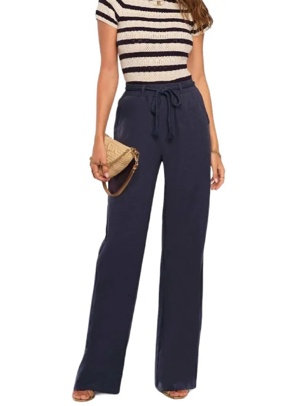 Women’s lace pants for feminine flair -Niantic Pant In Navy