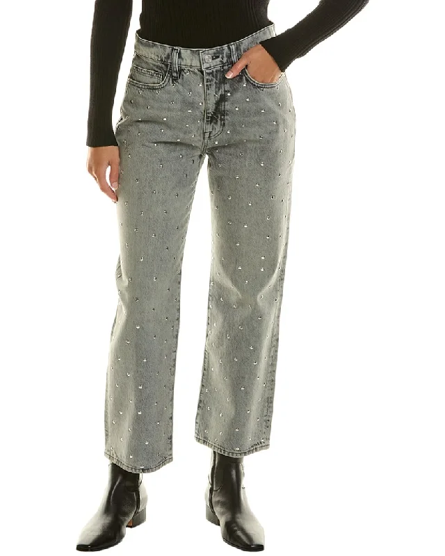 Women’s maternity pants for comfortable wear -FRAME Denim Le Jane Crop High-Rise Subculture Straight Jean