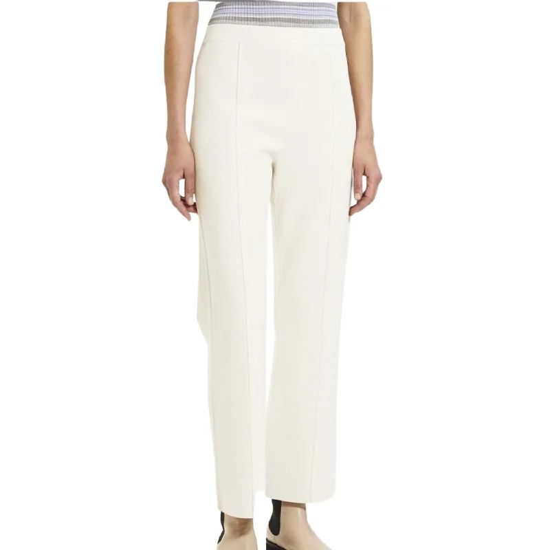 Women’s tailored pants for polished look -Compact Crepe Cropped Flare Pant In Wax