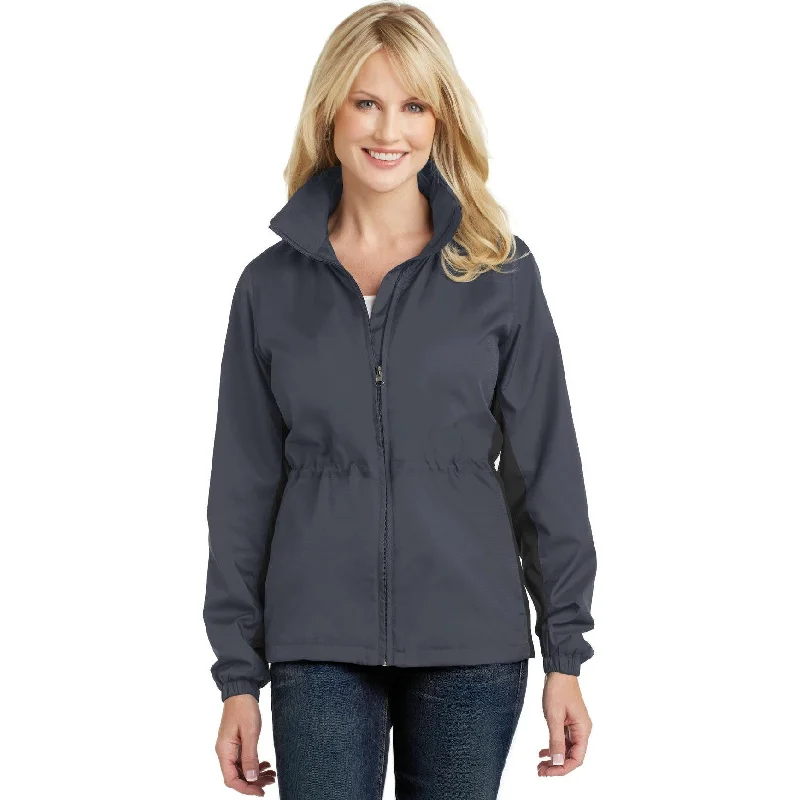 Women’s casual zip-up jackets for everyday wear -CLOSEOUT - Port Authority Ladies Core Colorblock Wind Jacket