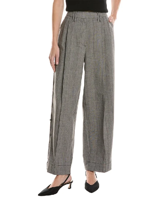 Women’s tuxedo pants for formal fashion -GANNI Relaxed Pleated Pant