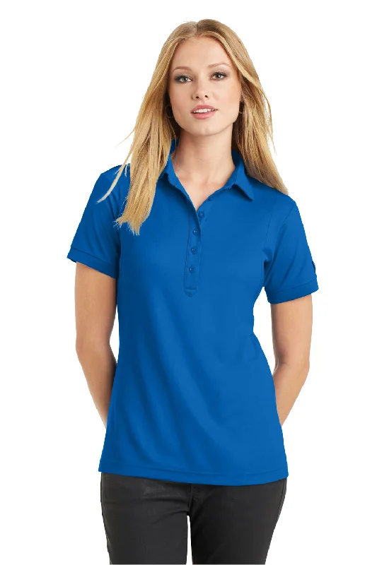 Women’s sweatshirts for casual comfort -Ogio Womens Jewel Moisture Wicking Short Sleeve Polo Shirt - Electric Blue