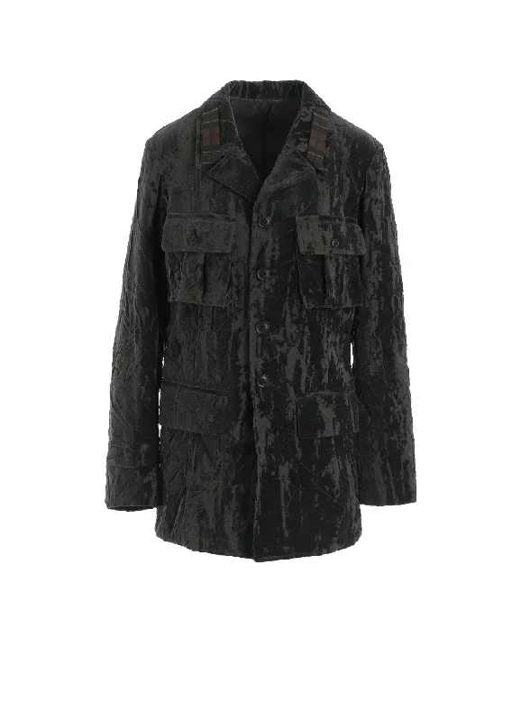 Women’s anorak jackets for functional style -GRUNGE VELVET ARMY JACKET