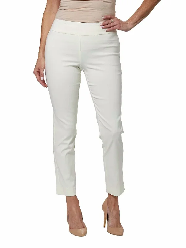 Women’s capri pants for warm weather -Pull On Pant In Ivory