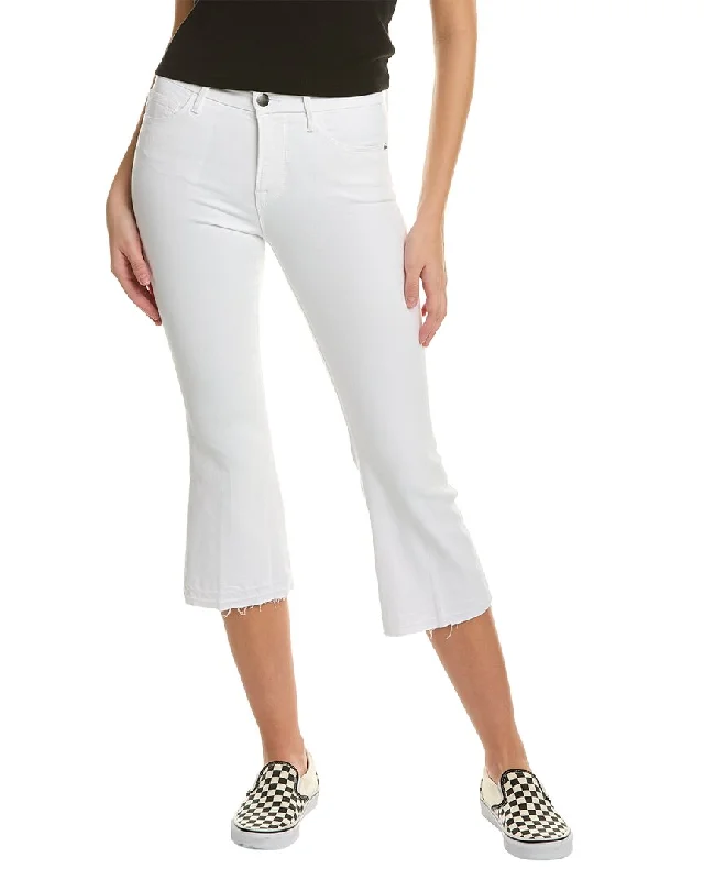 Women’s business pants for office wear -FRAME Denim Le Pixie Crop Mini Blanc Bootcut Jean