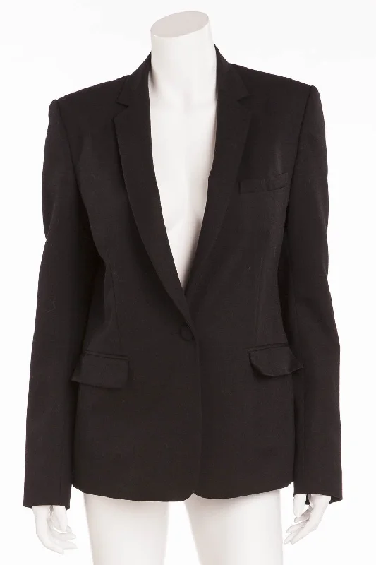 Women’s softshell jackets for outdoor wear -Balmain - Classic Black Wool Blazer - FR 40