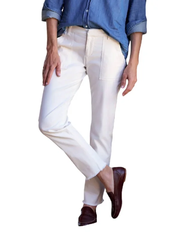 Women’s cropped pants for stylish look -Women's Blackrock Italian Utility Pant In Chalk