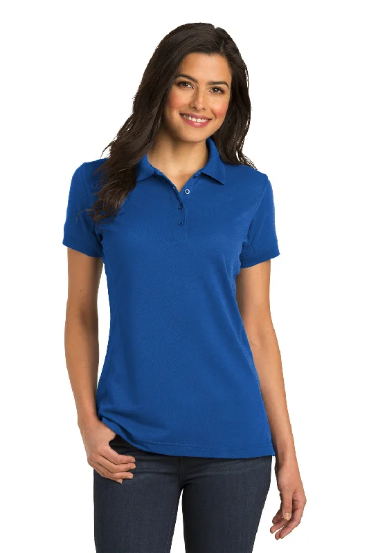 Women’s henley tops for casual chic -Port Authority Womens 5-in-1 Performance Moisture Wicking Short Sleeve Polo Shirt - Cobalt Blue - Closeout