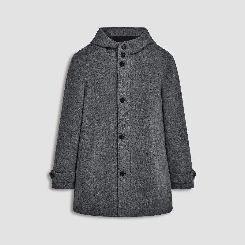 Women’s windbreakers for breezy weather -Wool Car Coat with Hood